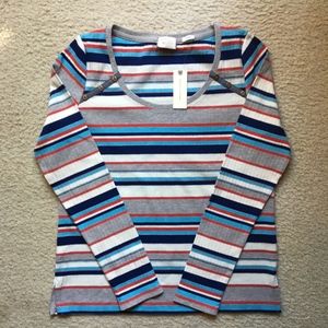 ANTHROPOLOGIE Striped Long Sleeve Top